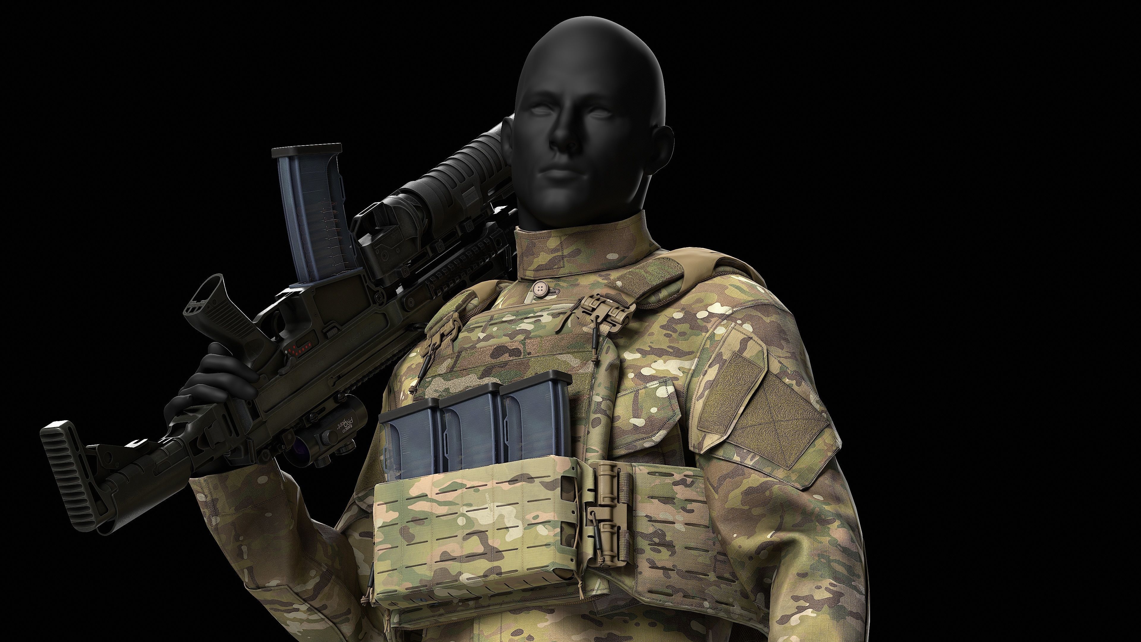 Strandhogg v3 SAPI Cut Plate Carrier Low-poly 3D model_32