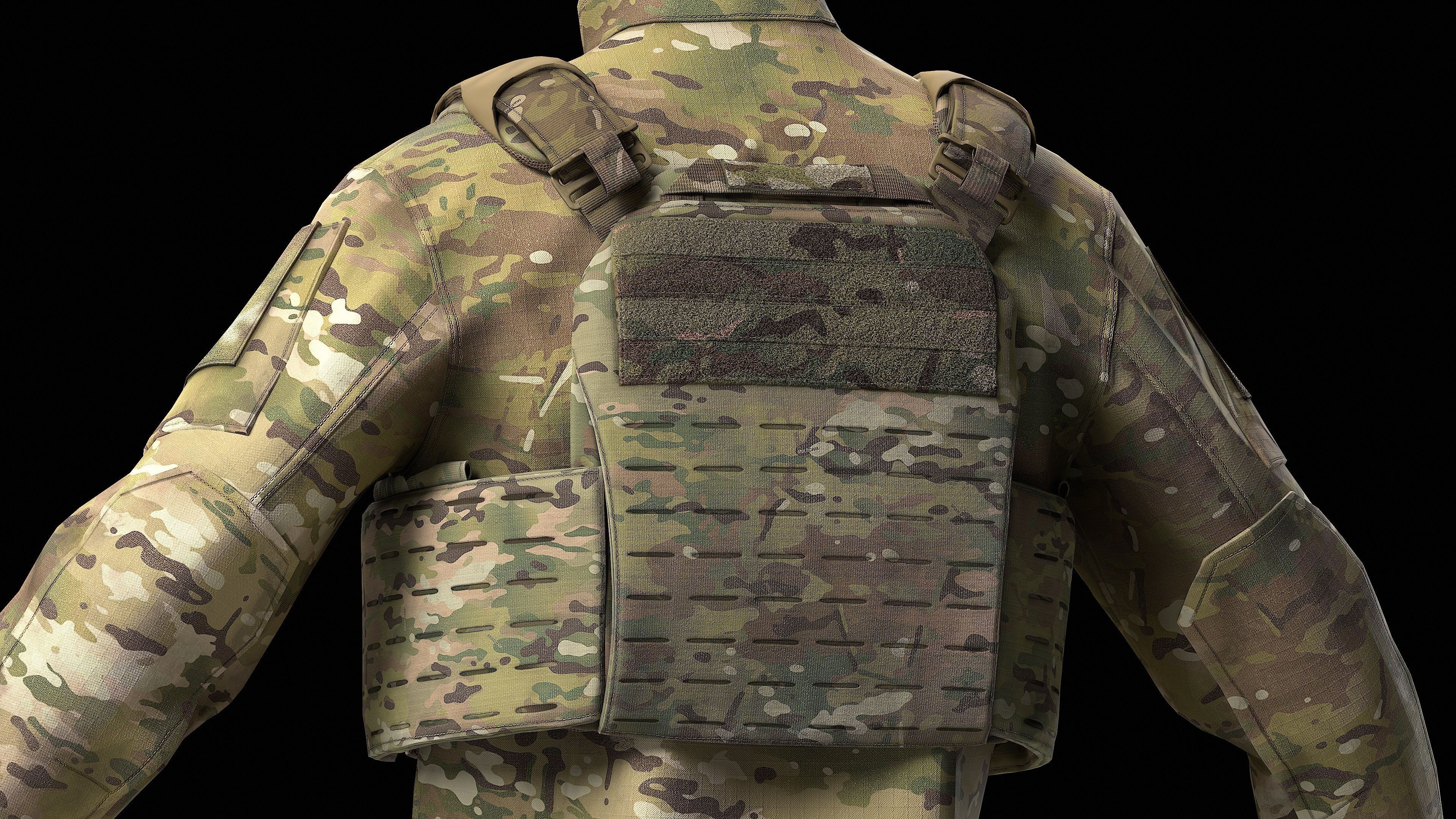 Strandhogg v3 SAPI Cut Plate Carrier Low-poly 3D model_3