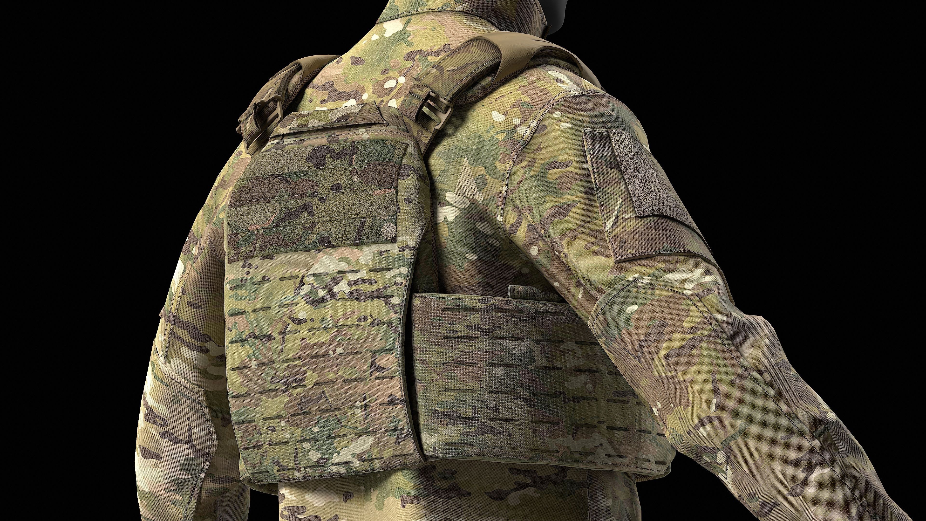 Strandhogg v3 SAPI Cut Plate Carrier Low-poly 3D model_12