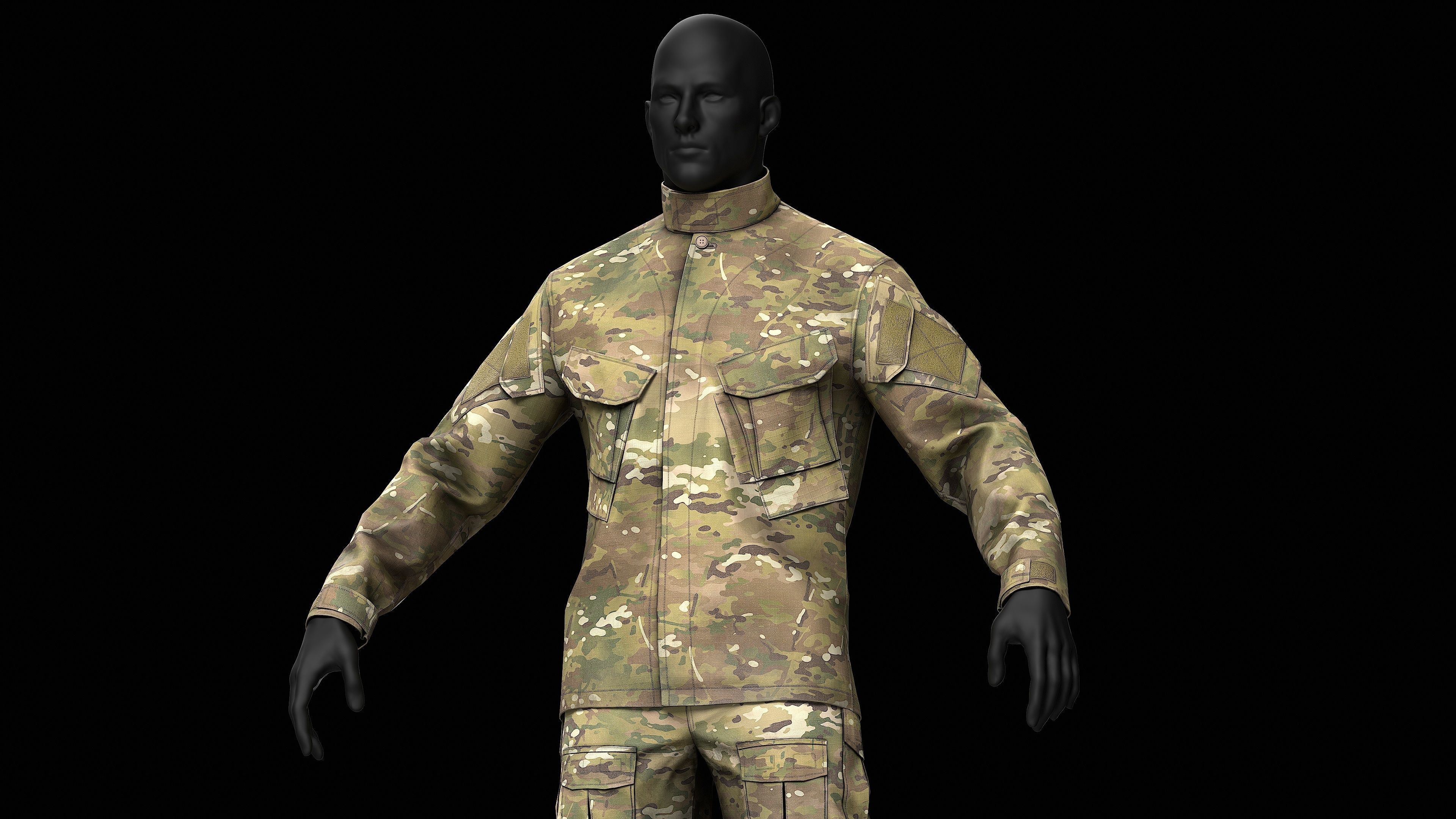 3D model Crye Precision G2 Combat Pants and Field Shirt VR / AR