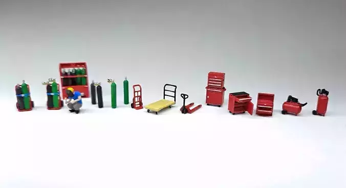 N Scale Machine Shop Tools 3D print model