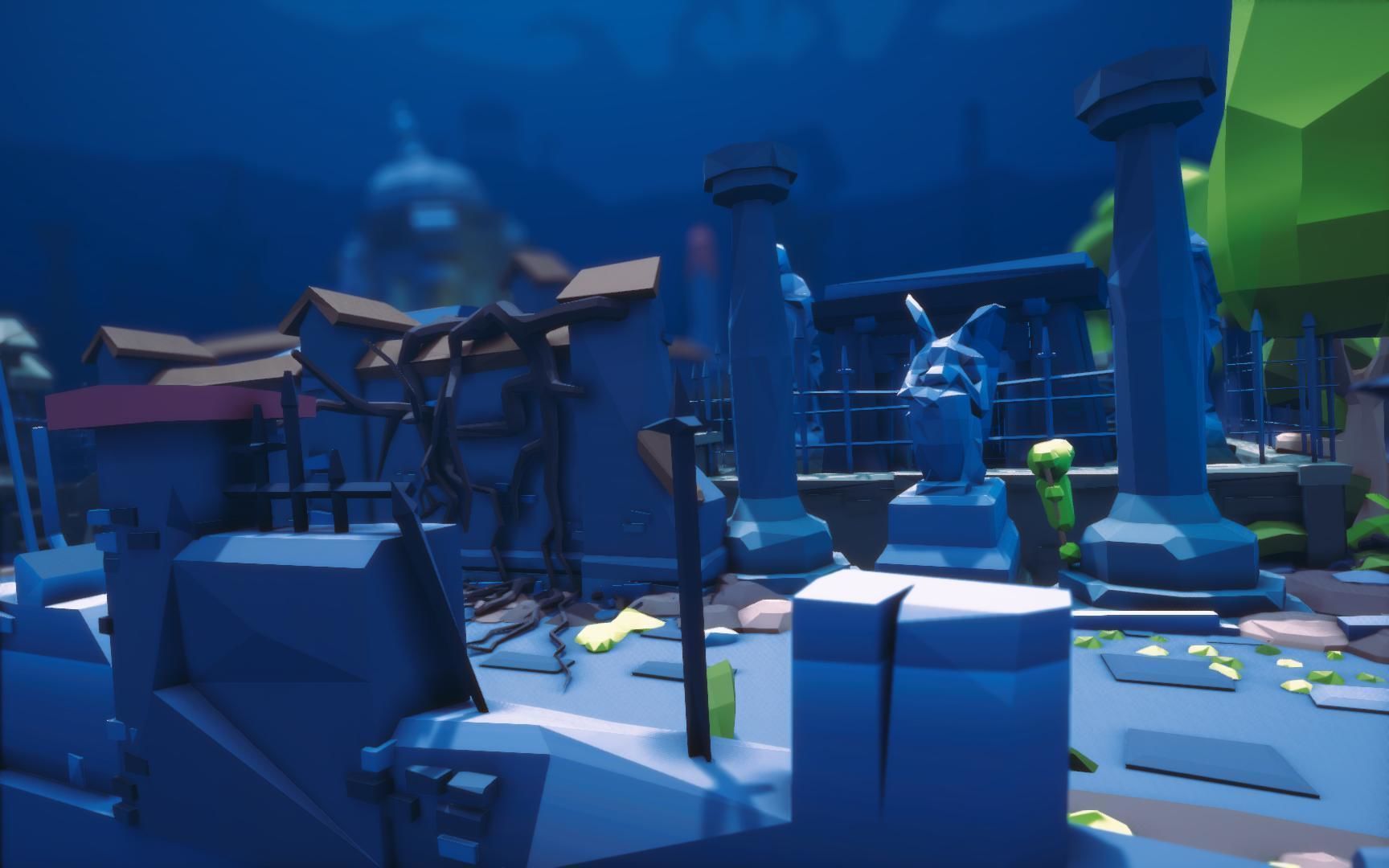 cemetery - Dark Corner Free low-poly 3D model_5