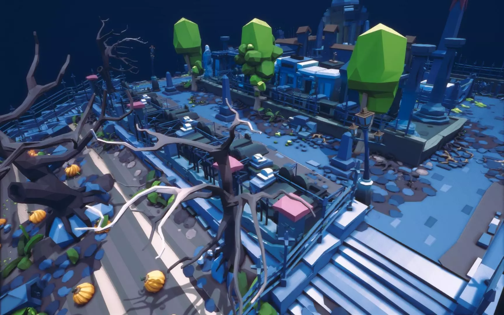 cemetery - Dark Corner Free low-poly 3D model_0