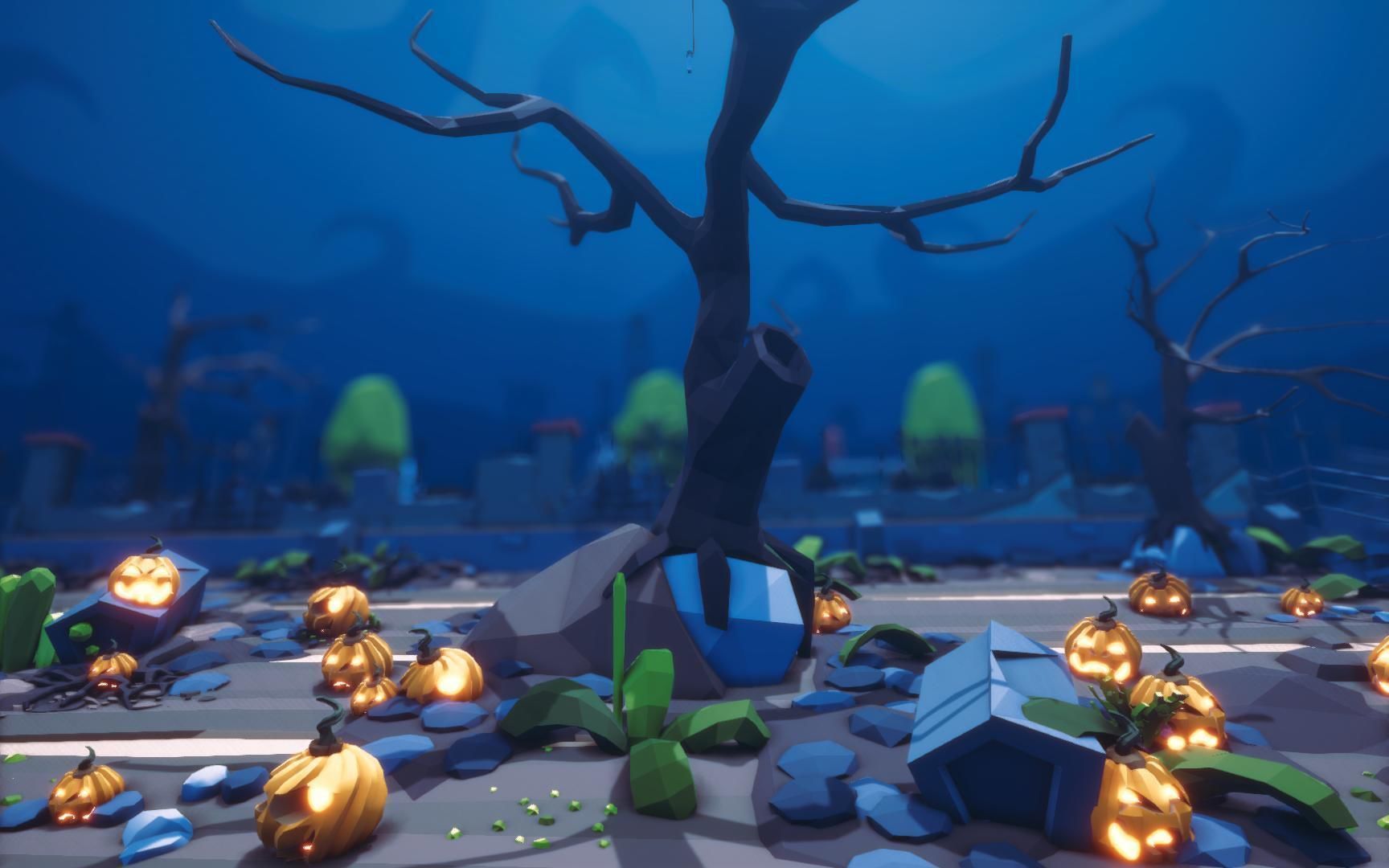 cemetery - Dark Corner Free low-poly 3D model_1