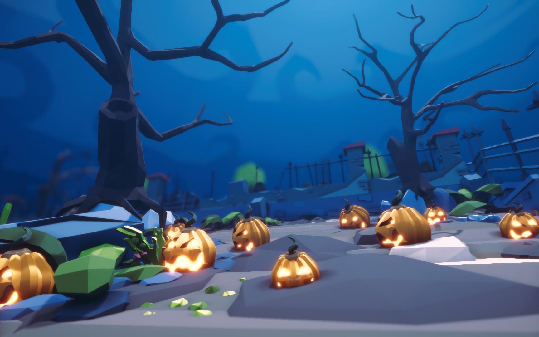 cemetery - Dark Corner Free low-poly 3D model_2