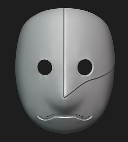 Hidden Leaf Anbu Ox Mask 3D print model