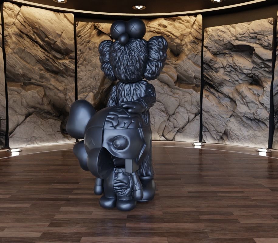 Kaws BFF x Bape Milo Fan Art Toy  3D print model_8