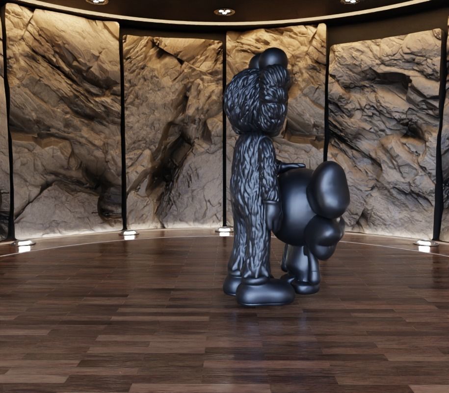 Kaws BFF x Bape Milo Fan Art Toy  3D print model_4