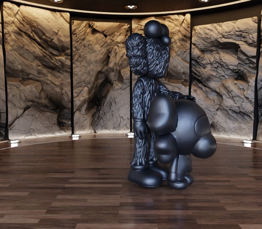 Kaws BFF x Bape Milo Fan Art Toy  3D print model_3