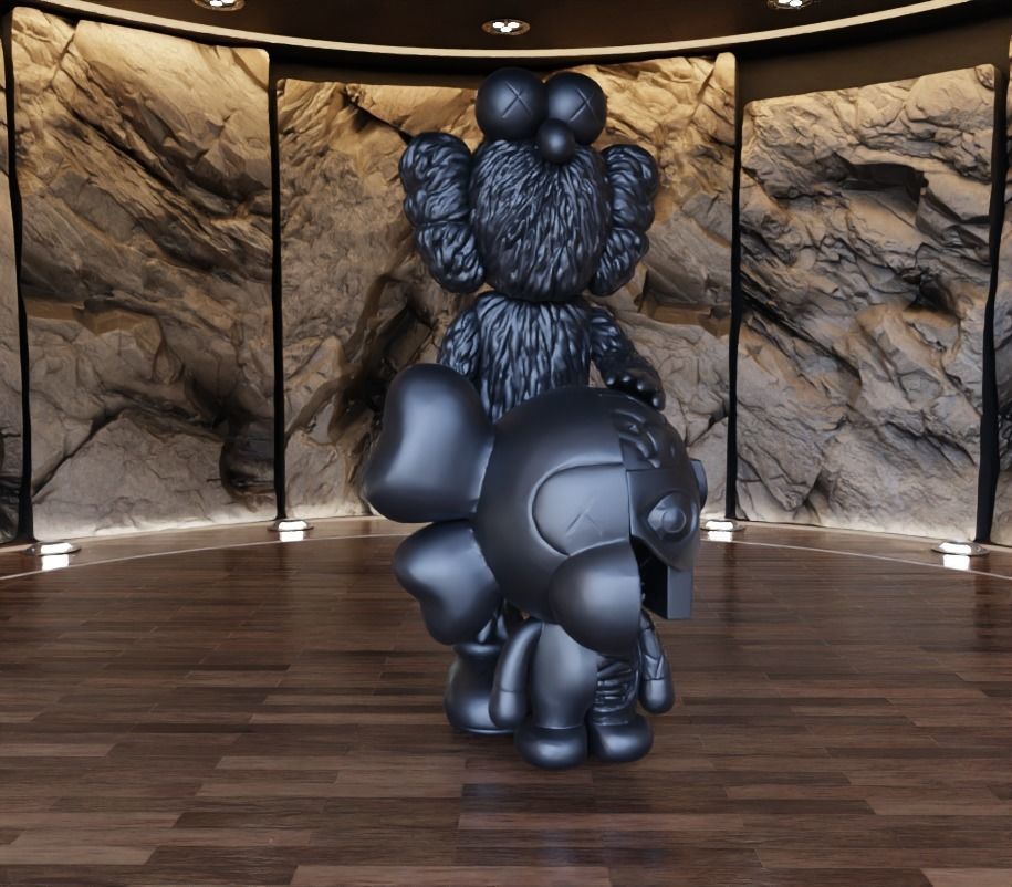 Kaws BFF x Bape Milo Fan Art Toy  3D print model_2