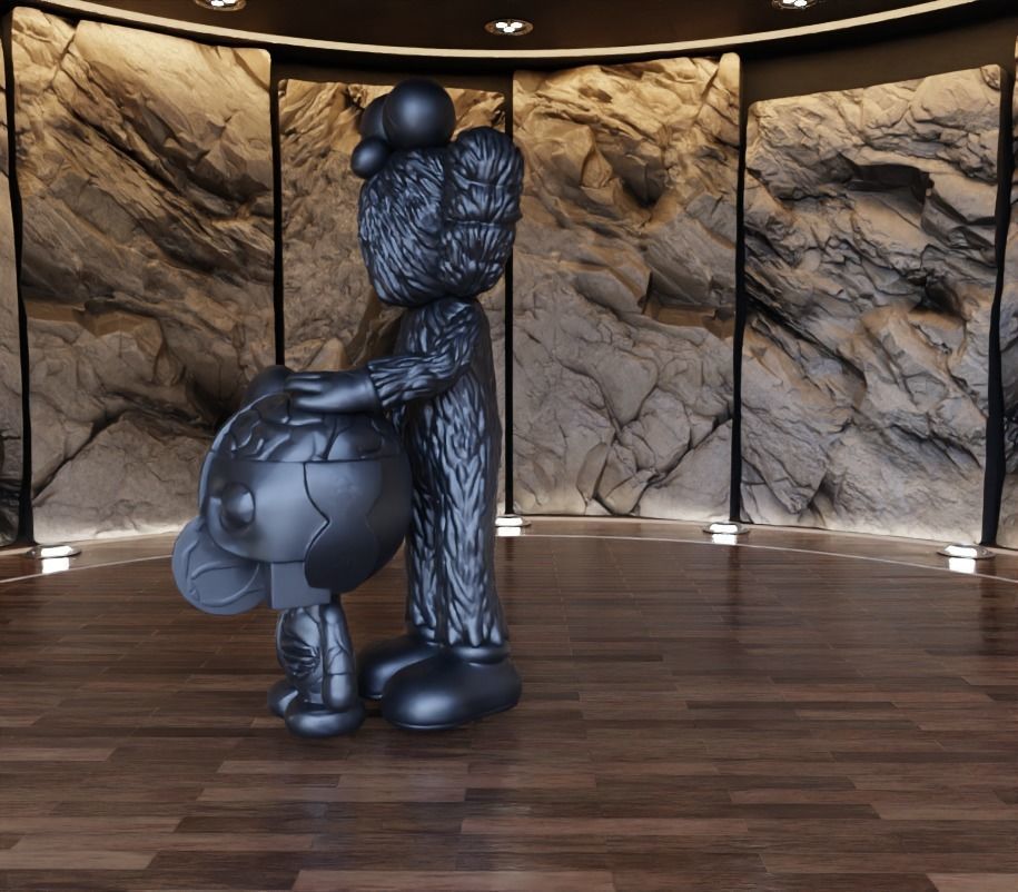 Kaws BFF x Bape Milo Fan Art Toy  3D print model_7