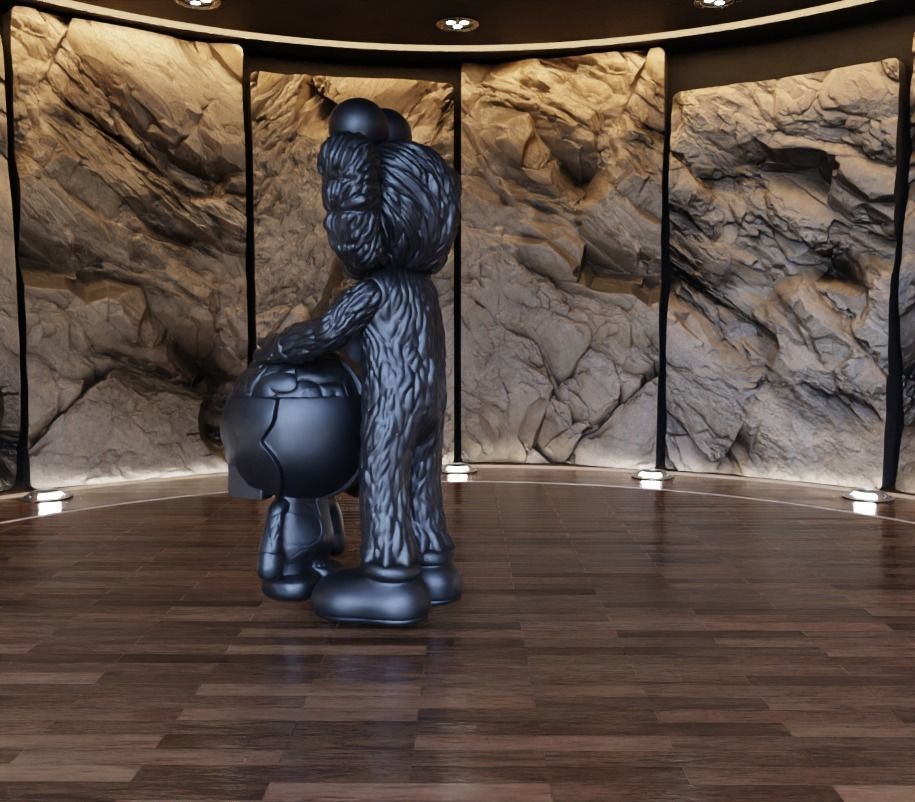 Kaws BFF x Bape Milo Fan Art Toy  3D print model_6