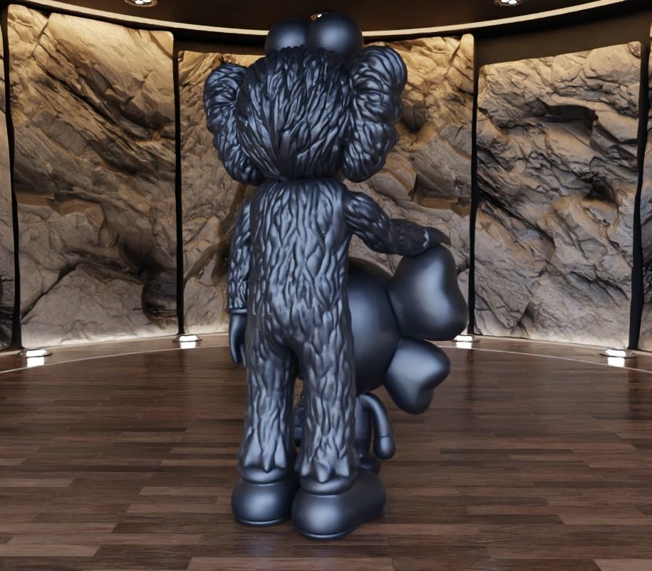 Kaws BFF x Bape Milo Fan Art Toy  3D print model_6