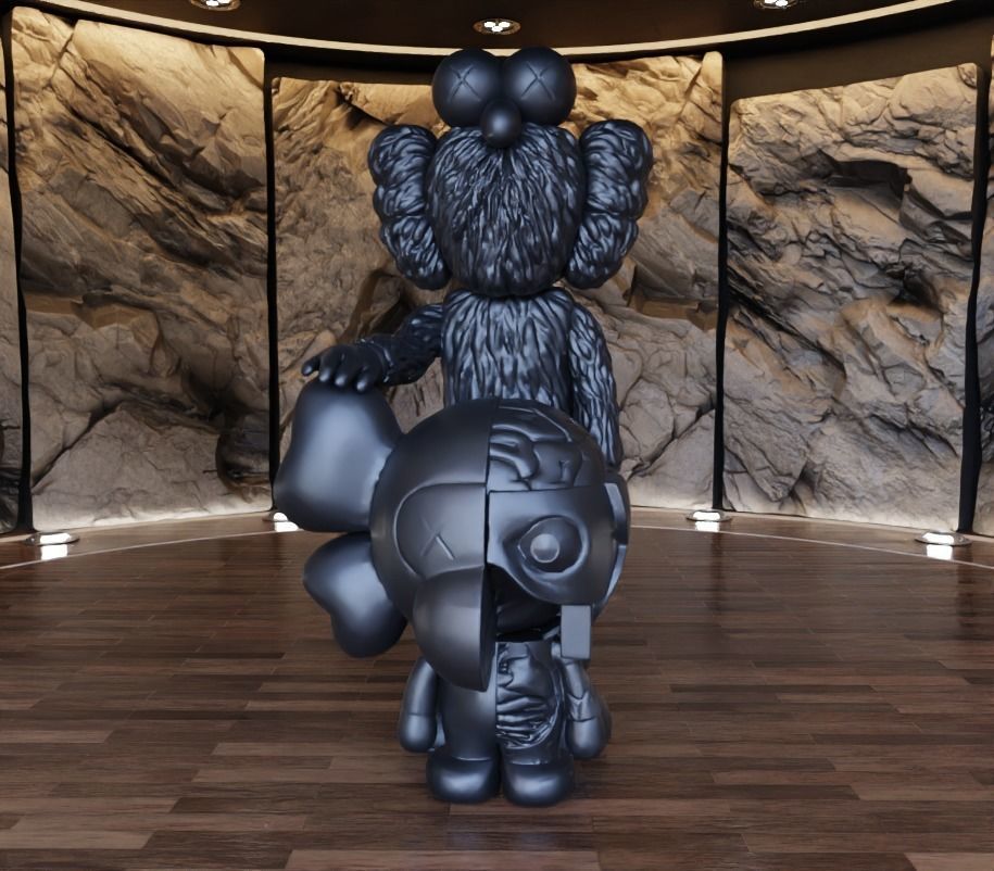 Kaws BFF x Bape Milo Fan Art Toy  3D print model_5