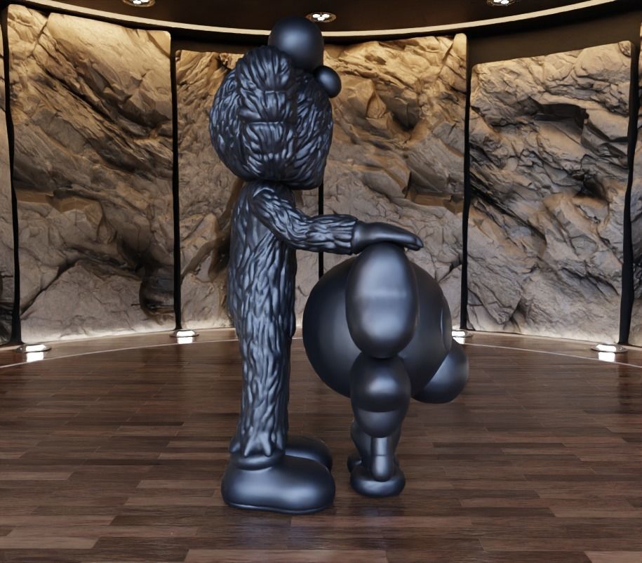 Kaws BFF x Bape Milo Fan Art Toy  3D print model_2