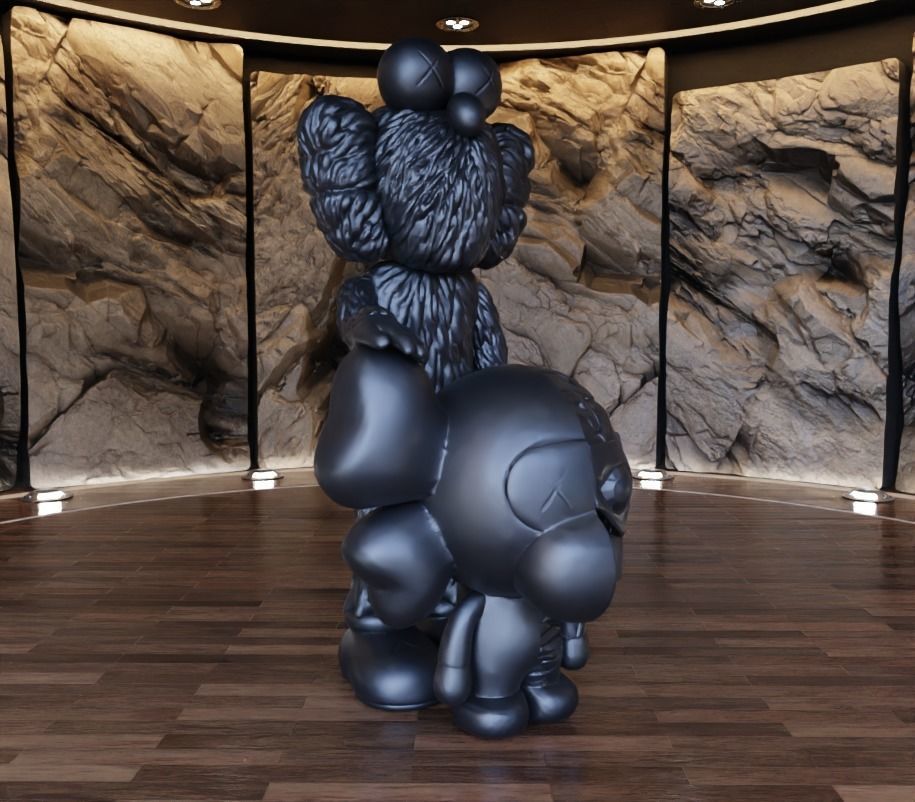 Kaws BFF x Bape Milo Fan Art Toy  3D print model_7