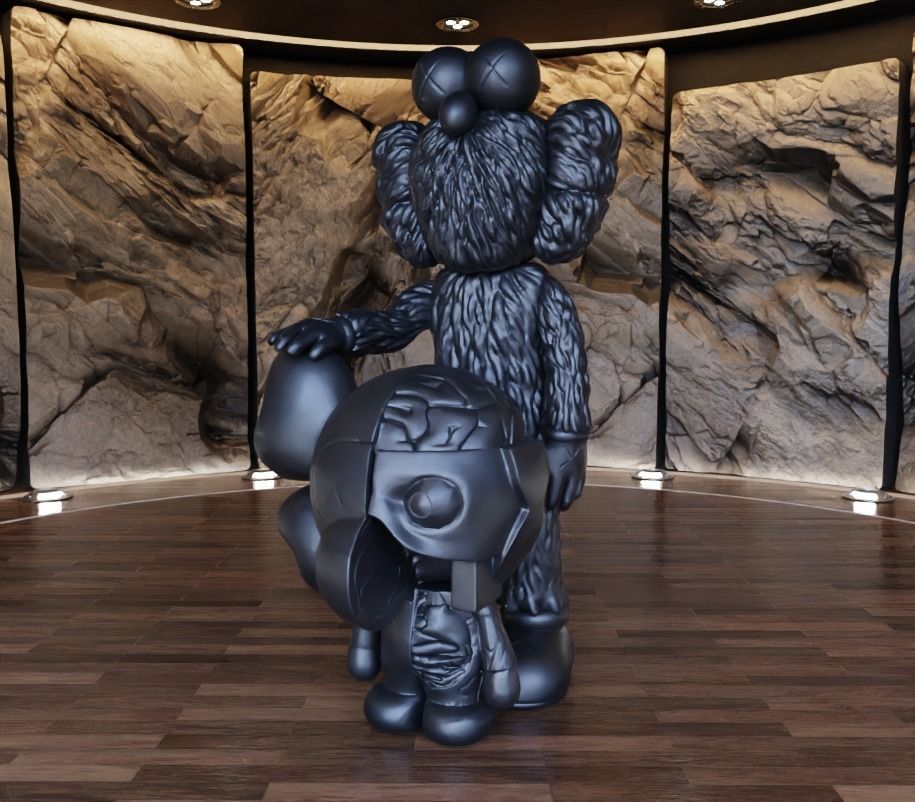 Kaws BFF x Bape Milo Fan Art Toy  3D print model_9