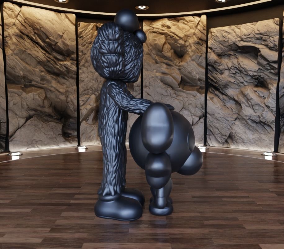 Kaws BFF x Bape Milo Fan Art Toy 3D print model_4