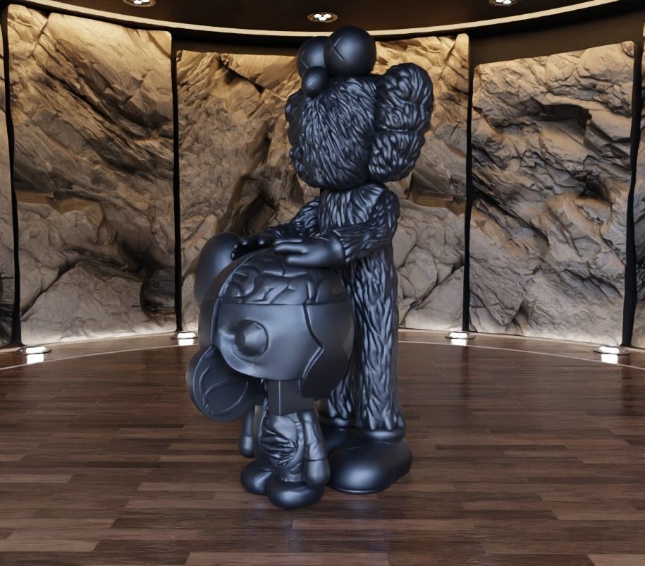 Kaws BFF x Bape Milo Fan Art Toy 3D print model_8