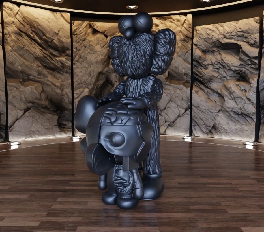 Kaws BFF x Bape Milo Fan Art Toy 3D print model_9