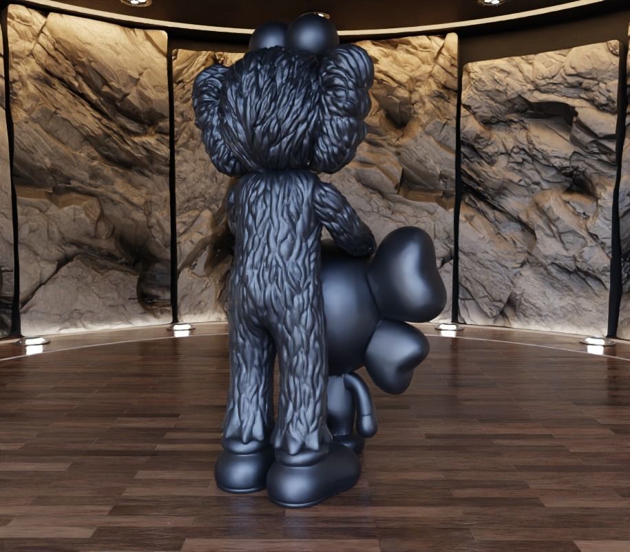 Kaws BFF x Bape Milo Fan Art Toy 3D print model_5