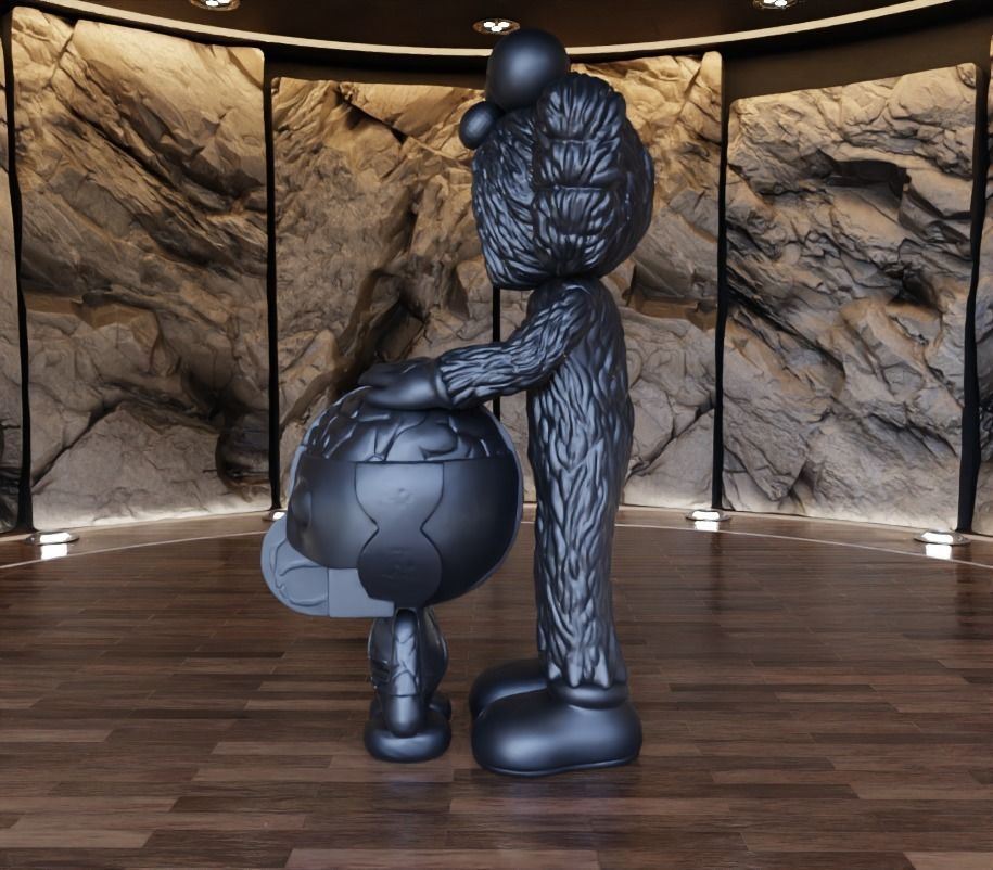 Kaws BFF x Bape Milo Fan Art Toy 3D print model_7