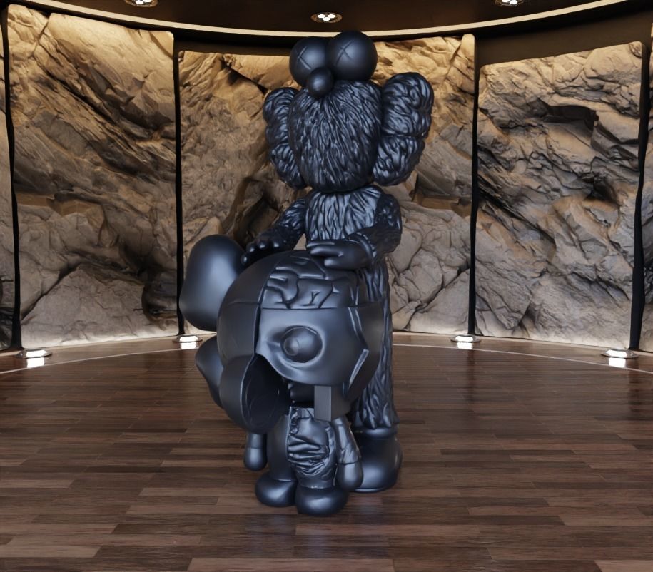 Kaws BFF x Bape Milo Fan Art Toy 3D print model_1