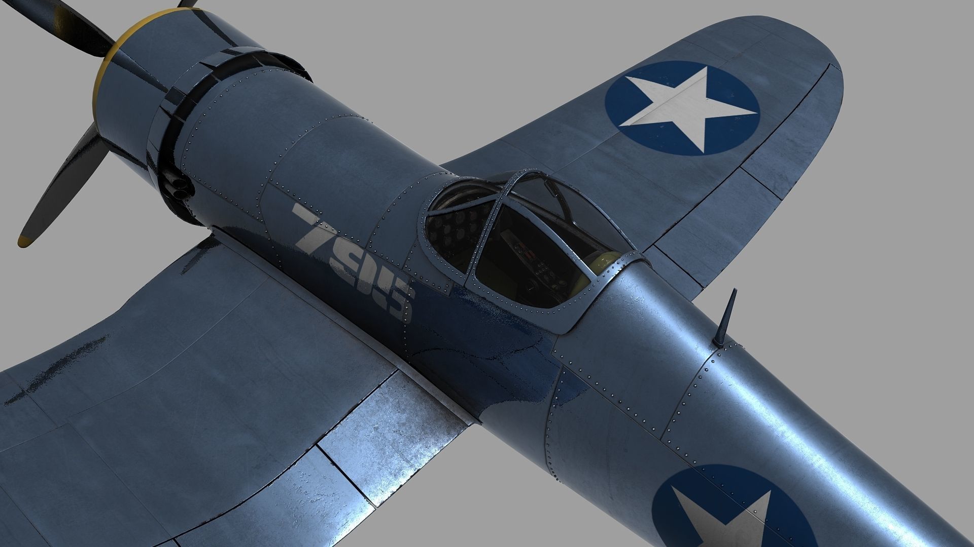 Fighter game ready pbr model Low-poly 3D model_2