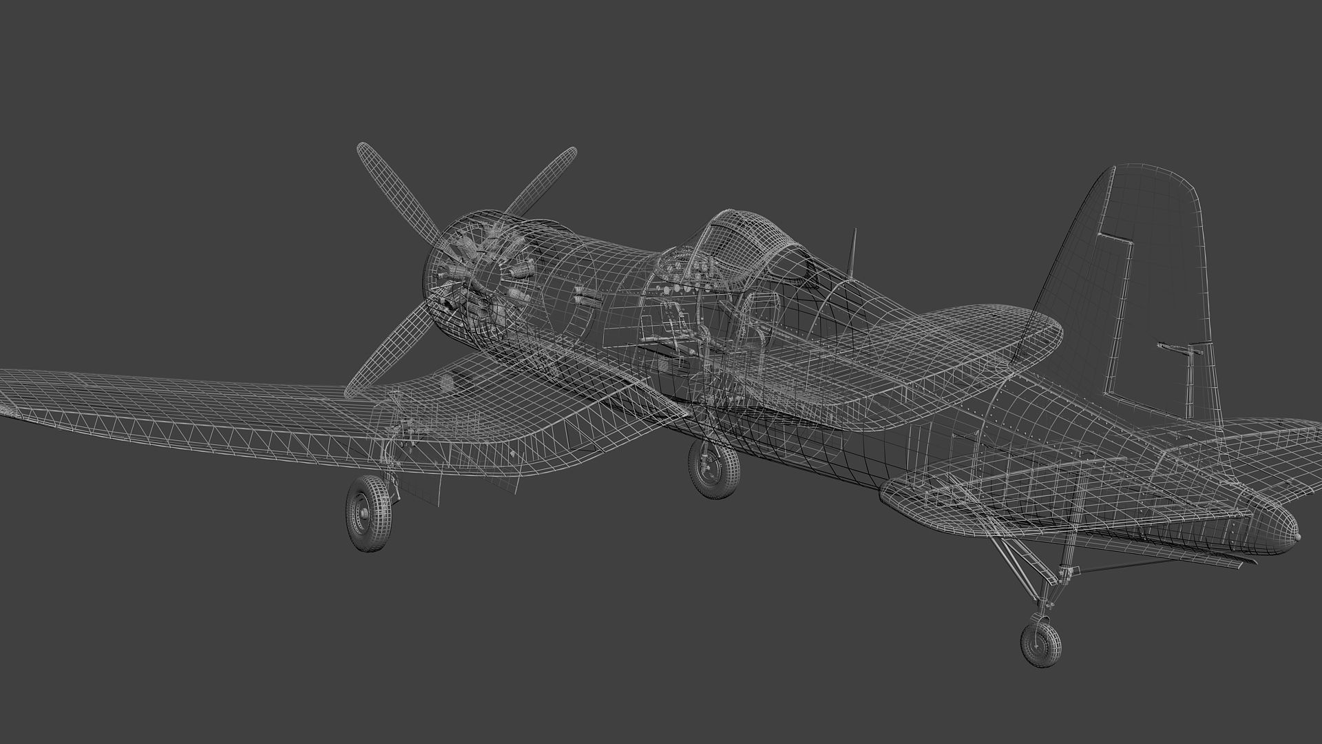 Fighter game ready pbr model Low-poly 3D model_9