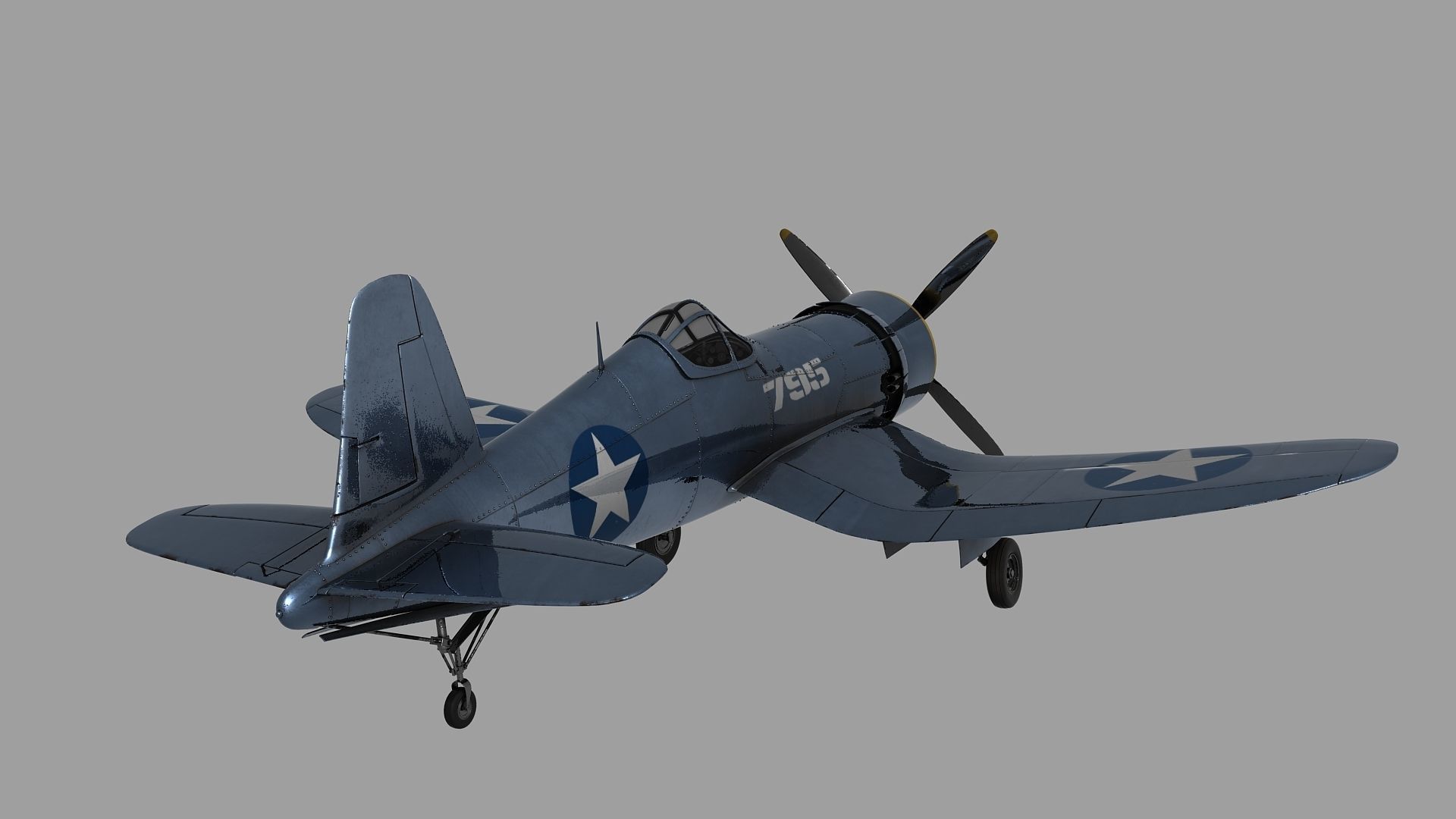 Fighter game ready pbr model Low-poly 3D model_4