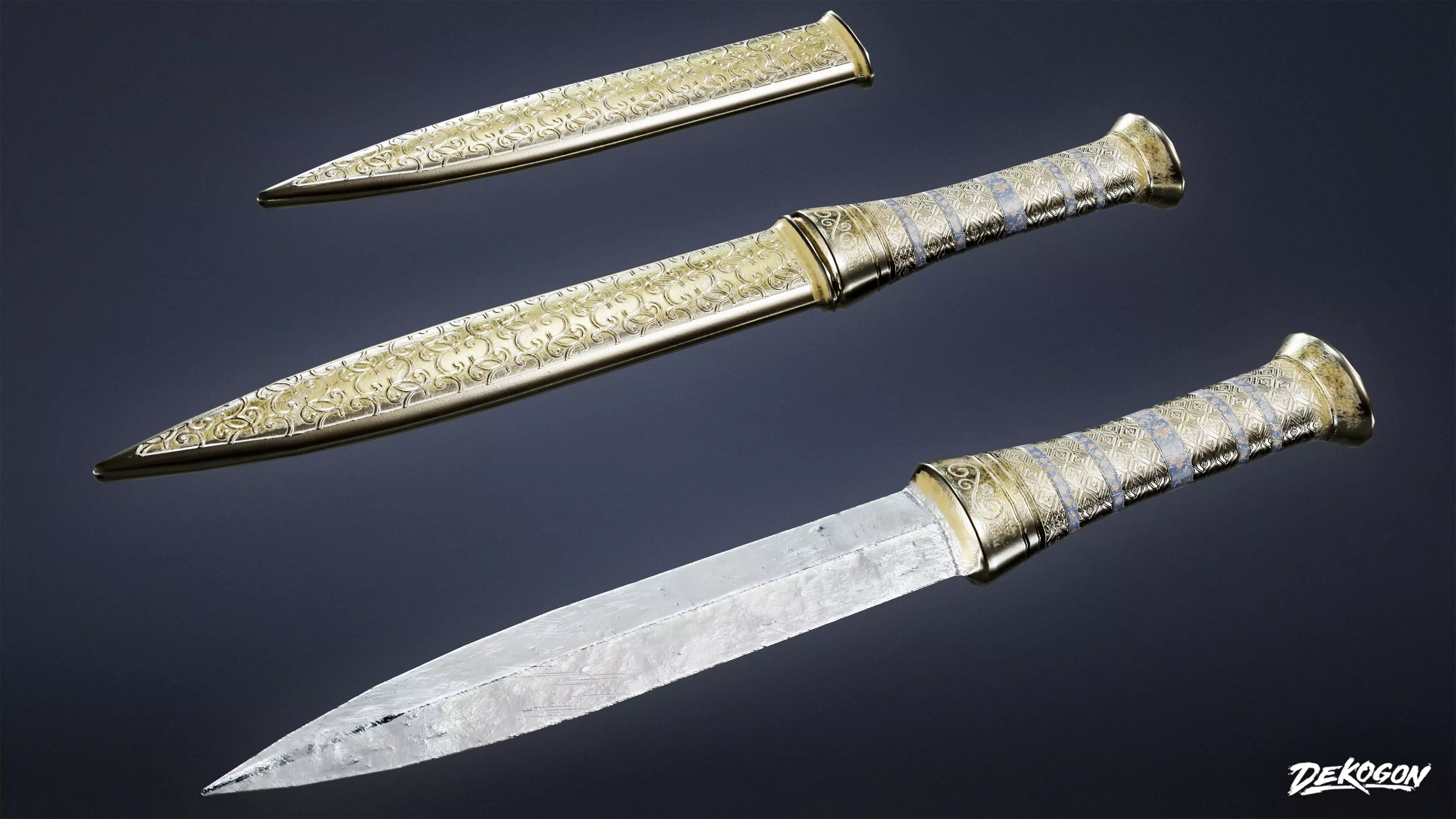 ANCIENT TREASURES - Dagger 01 - LOW POLY Low-poly 3D model_0