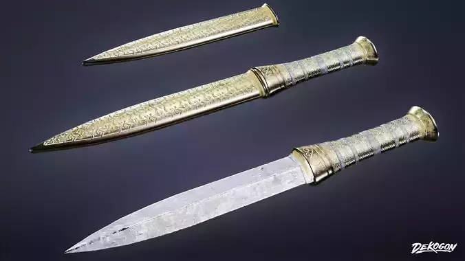 ANCIENT TREASURES - Dagger 01 - LOW POLY