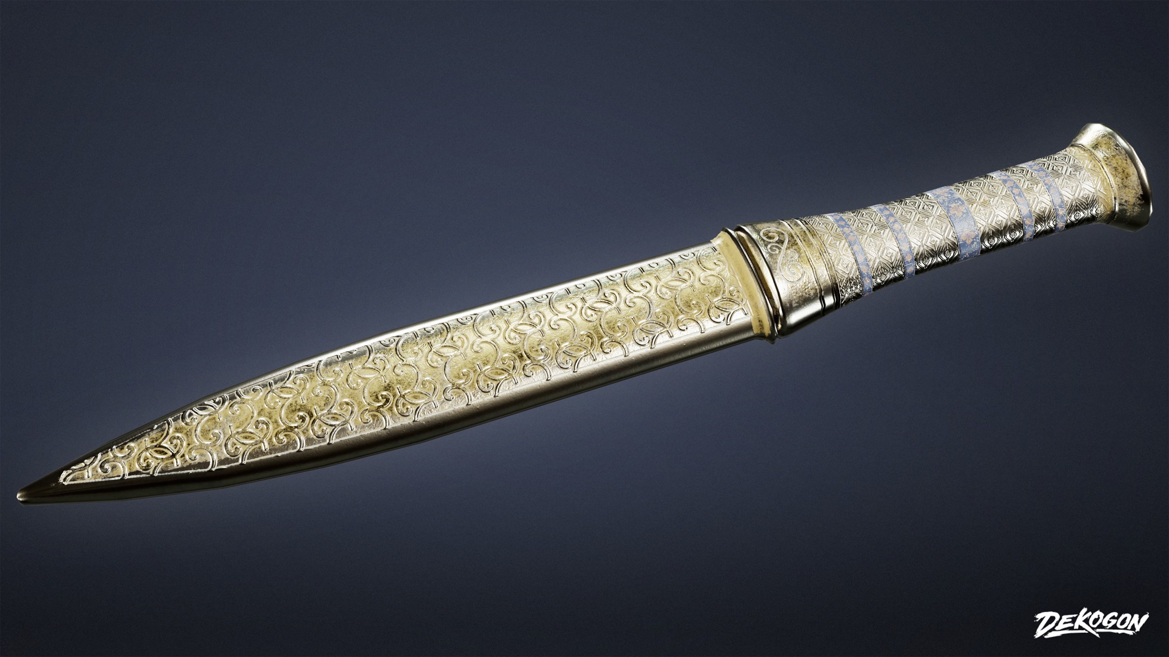 ANCIENT TREASURES - Dagger 01 - LOW POLY Low-poly 3D model_2