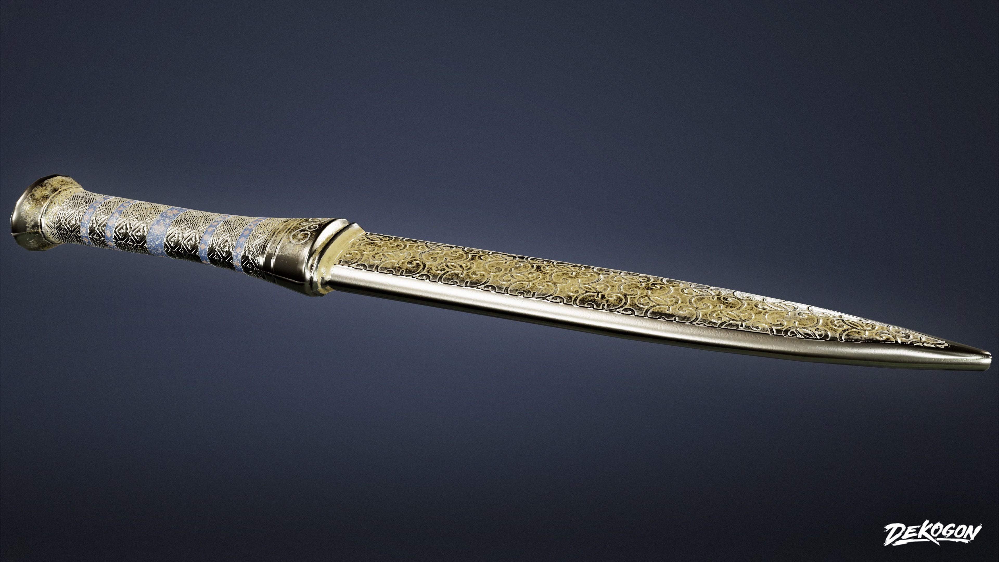 ANCIENT TREASURES - Dagger 01 - LOW POLY Low-poly 3D model_4