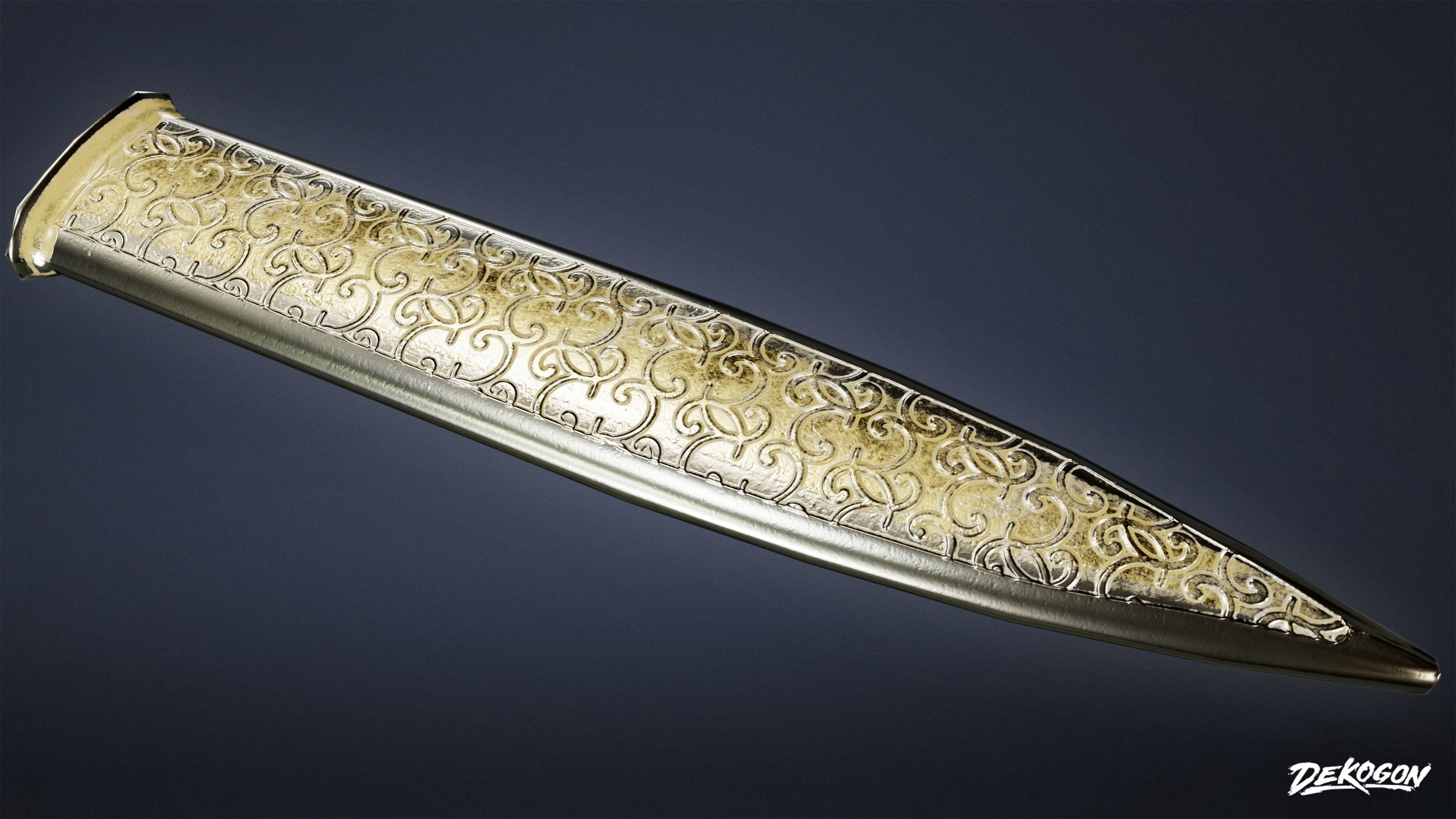 ANCIENT TREASURES - Dagger 01 - LOW POLY Low-poly 3D model_6