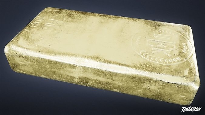 ANCIENT TREASURES - Gold Bar 01 - LOW POLY Low-poly 3D model