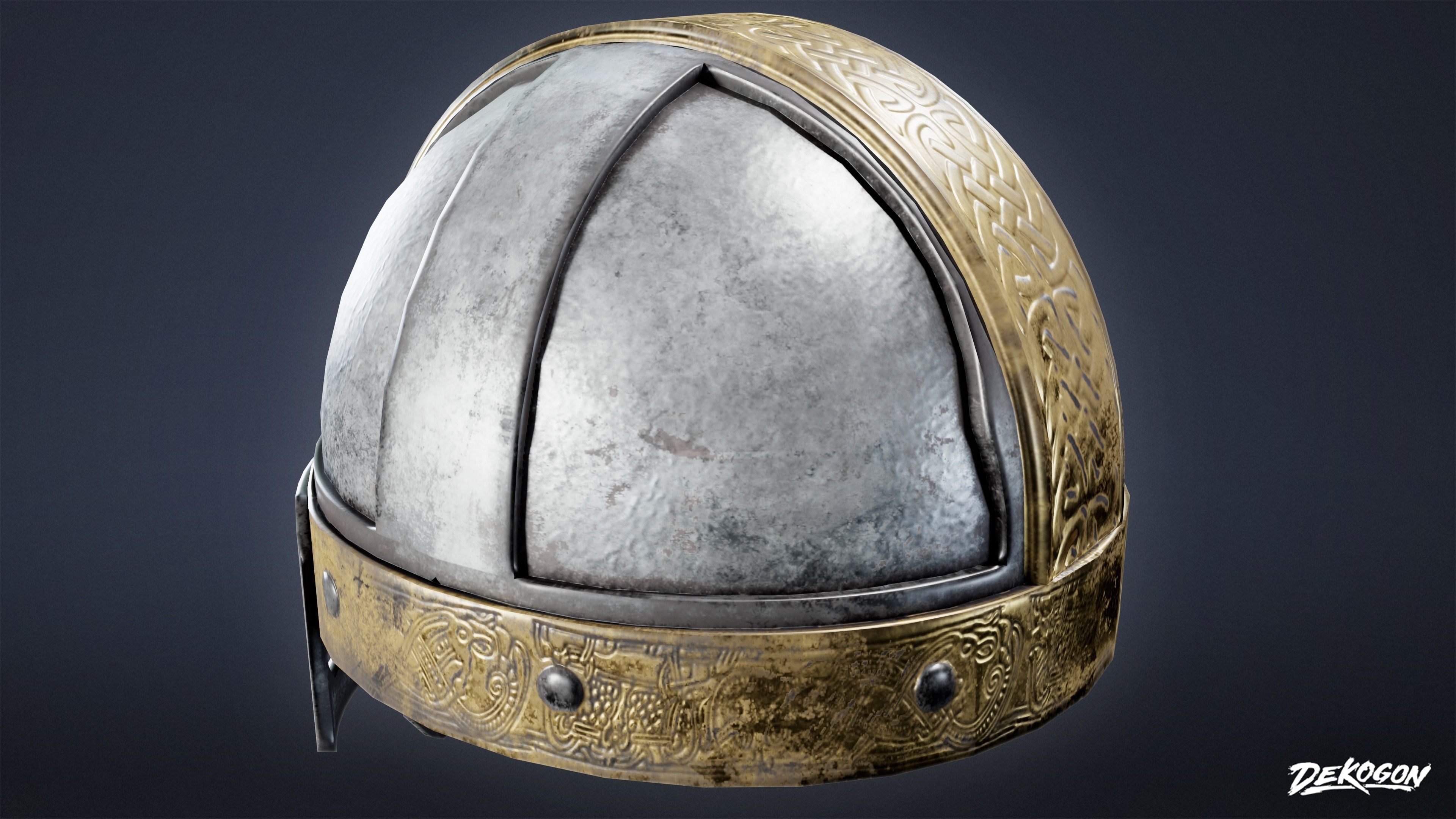 ANCIENT TREASURES - Helmet 01 - LOW POLY Low-poly 3D model_3