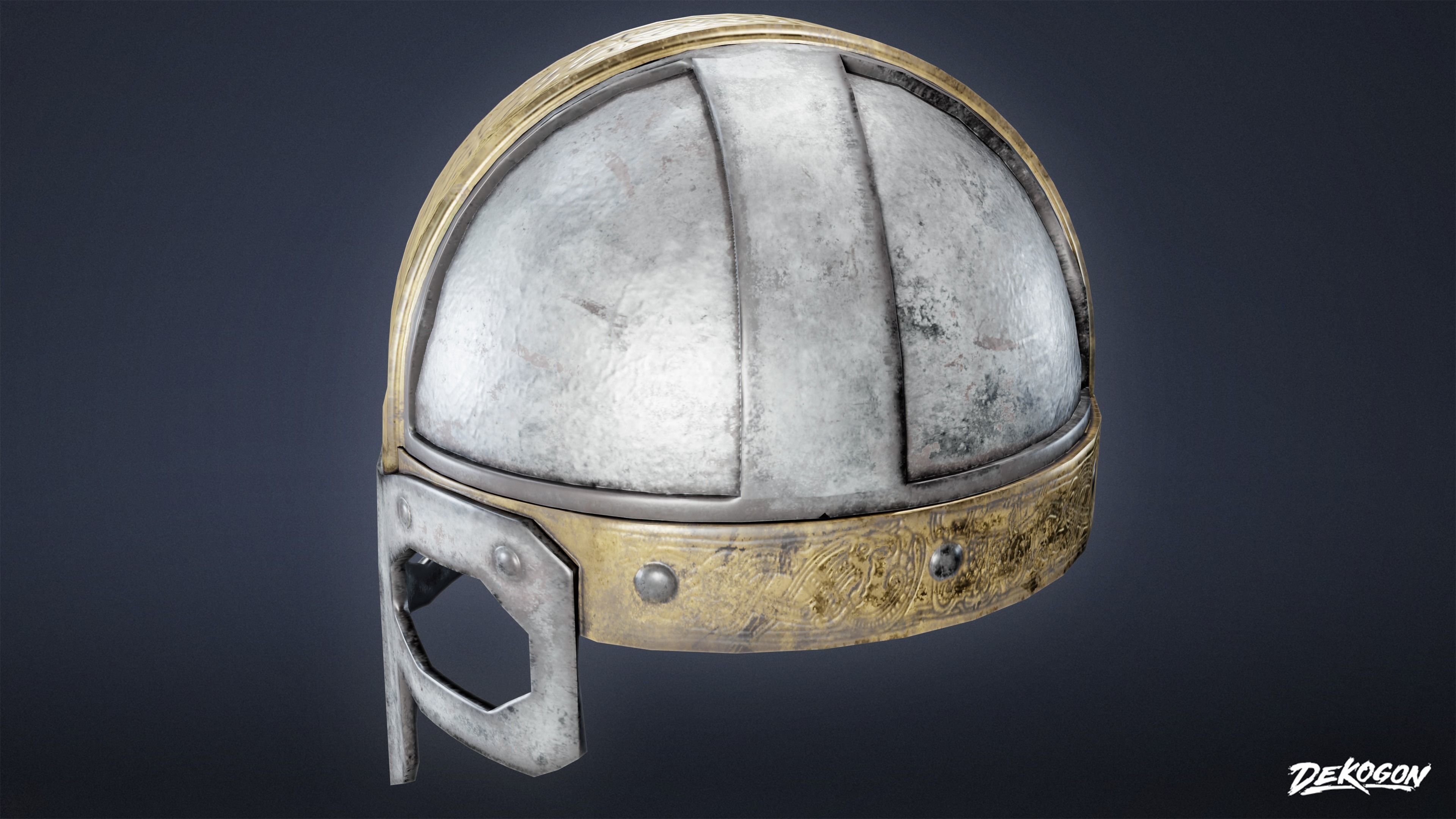 ANCIENT TREASURES - Helmet 01 - LOW POLY Low-poly 3D model_2
