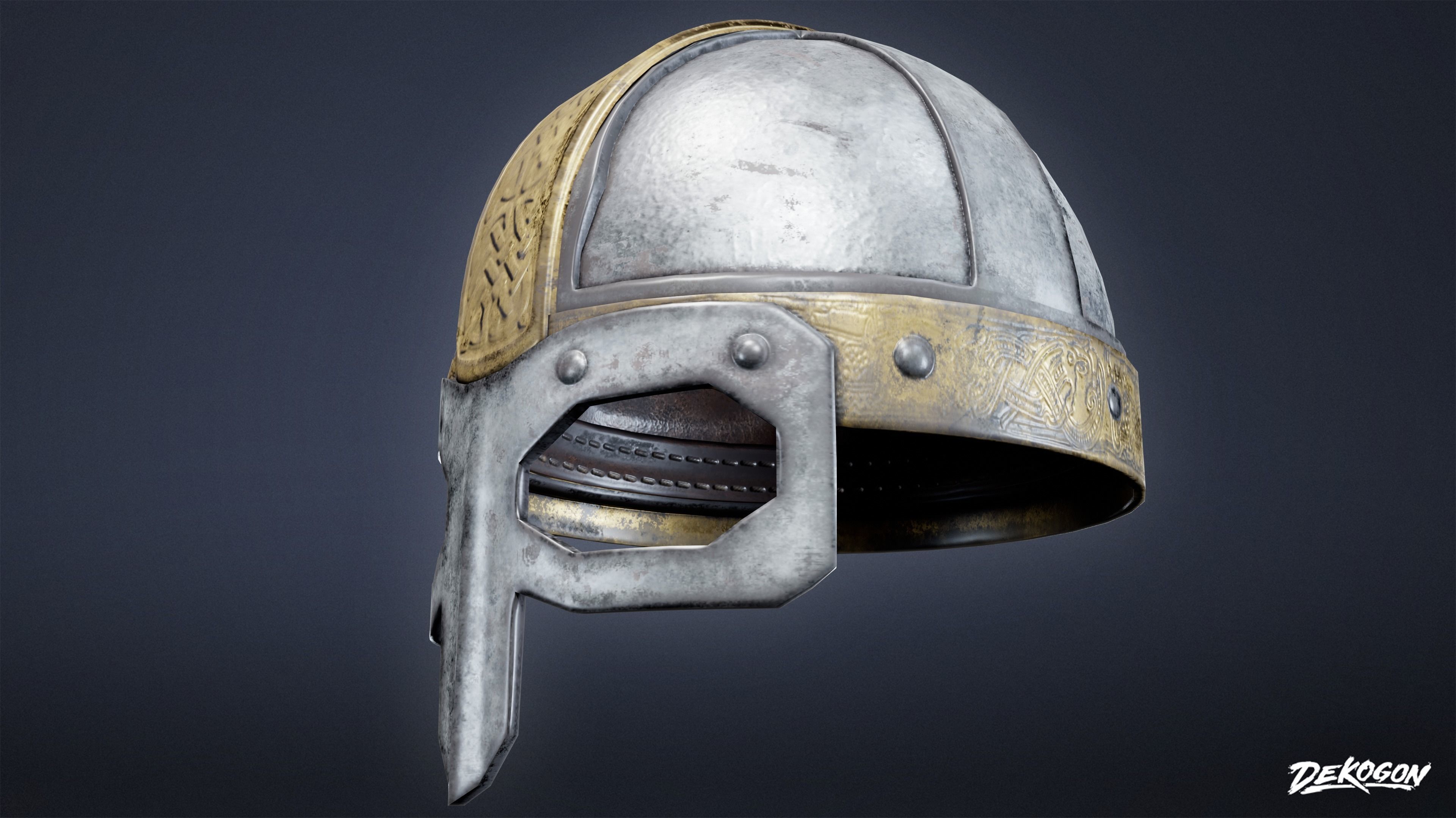 ANCIENT TREASURES - Helmet 01 - LOW POLY Low-poly 3D model_6