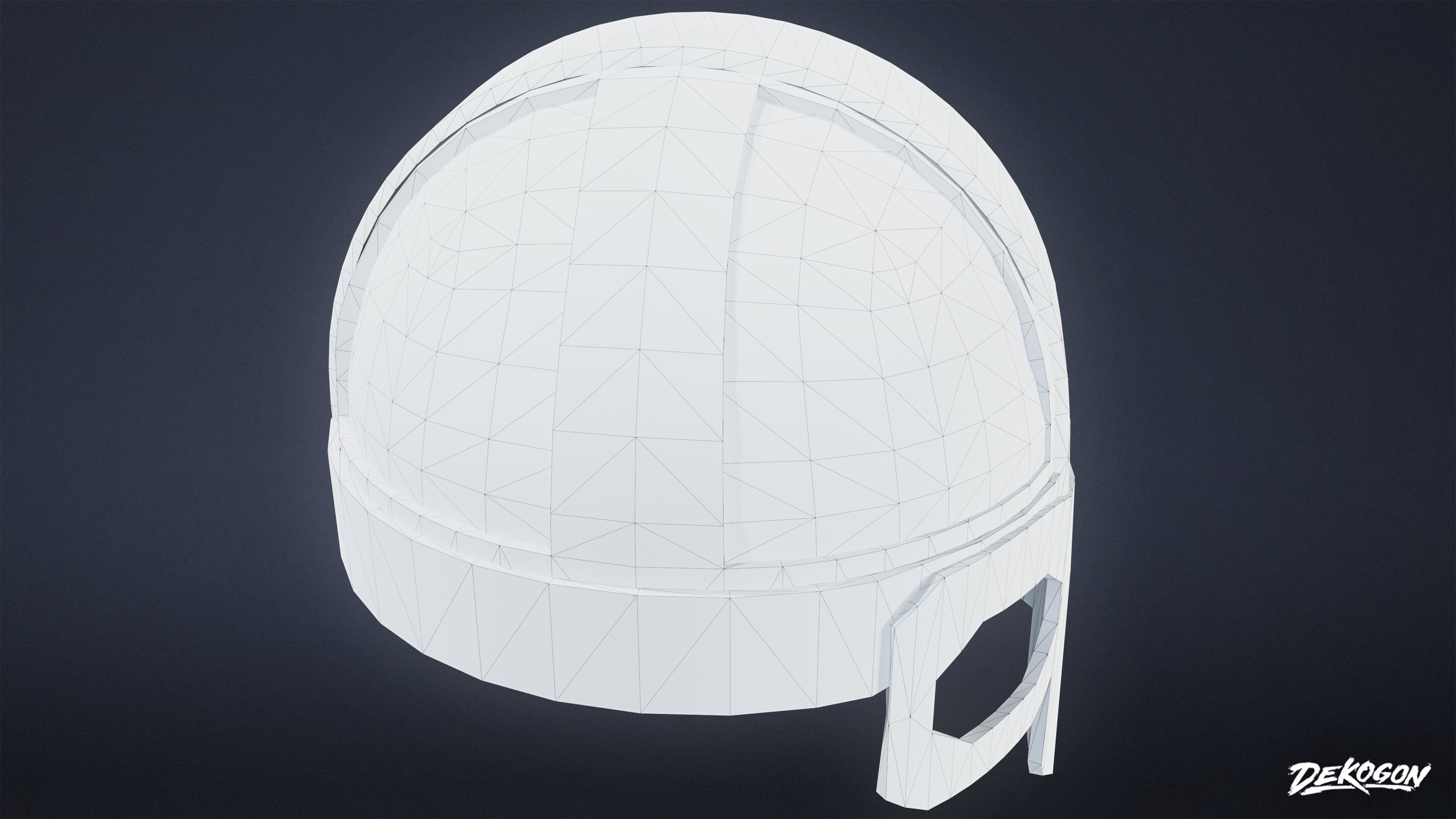 ANCIENT TREASURES - Helmet 01 - LOW POLY Low-poly 3D model_9