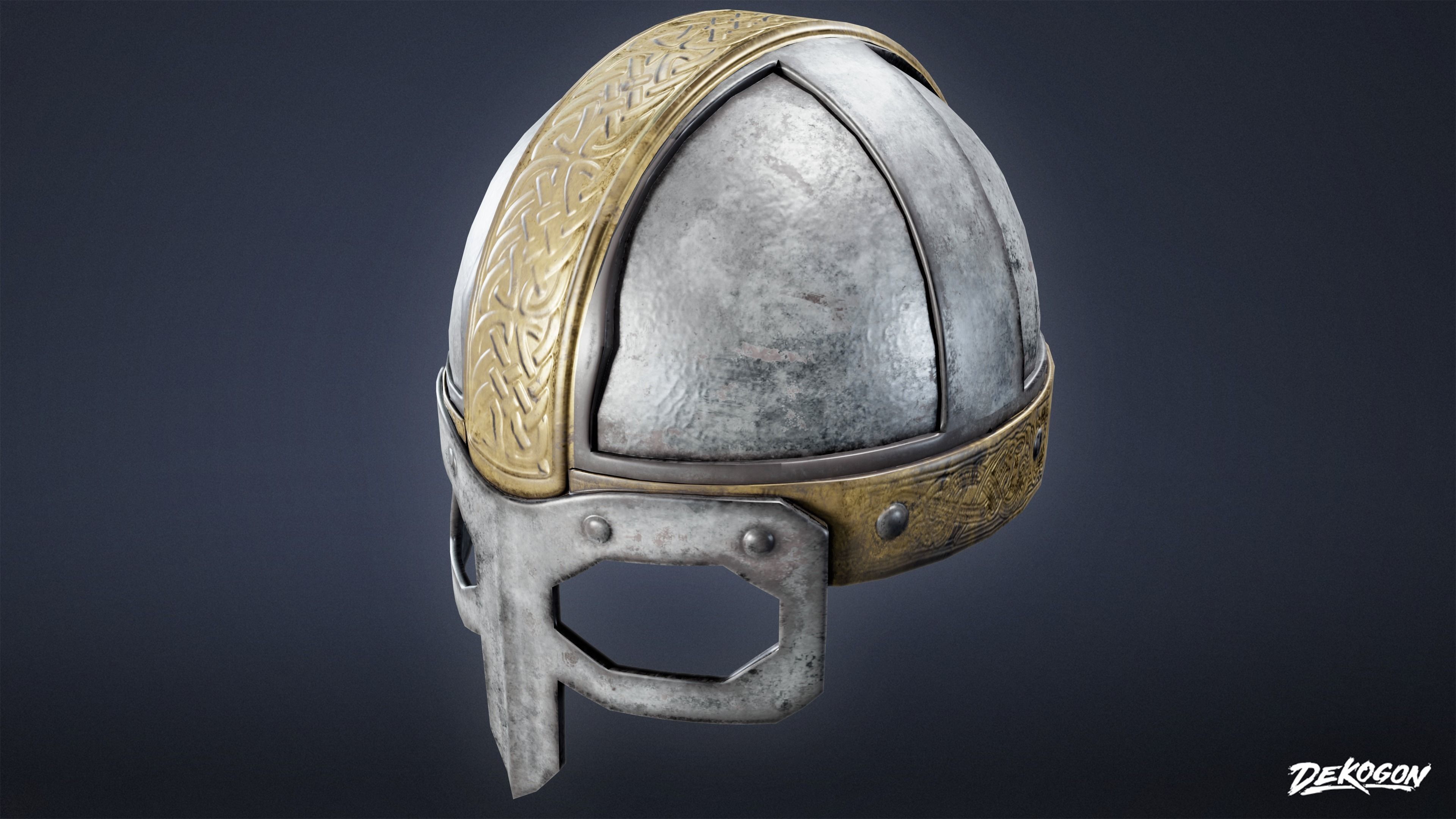 ANCIENT TREASURES - Helmet 01 - LOW POLY Low-poly 3D model_1