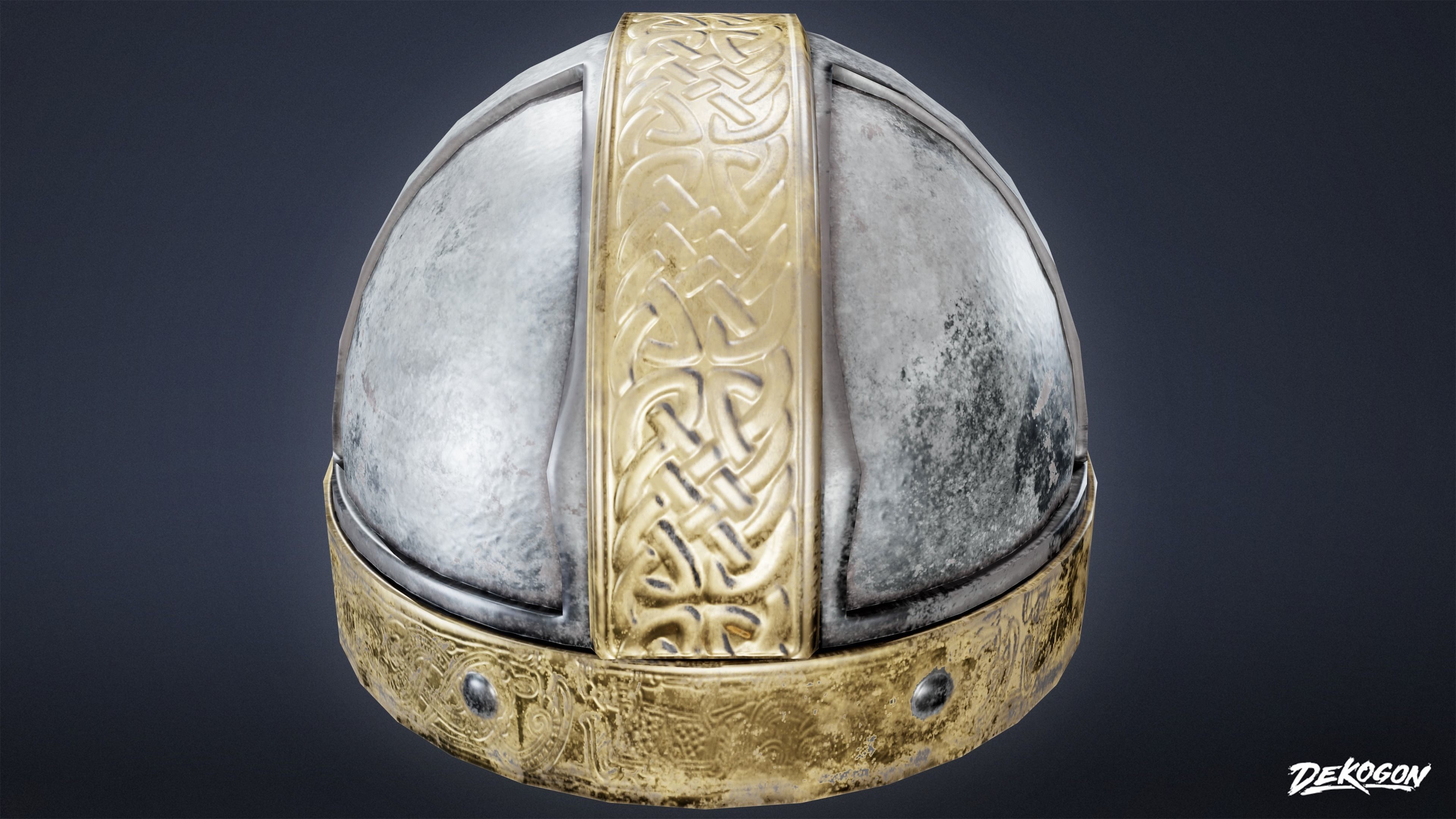 ANCIENT TREASURES - Helmet 01 - LOW POLY Low-poly 3D model_4