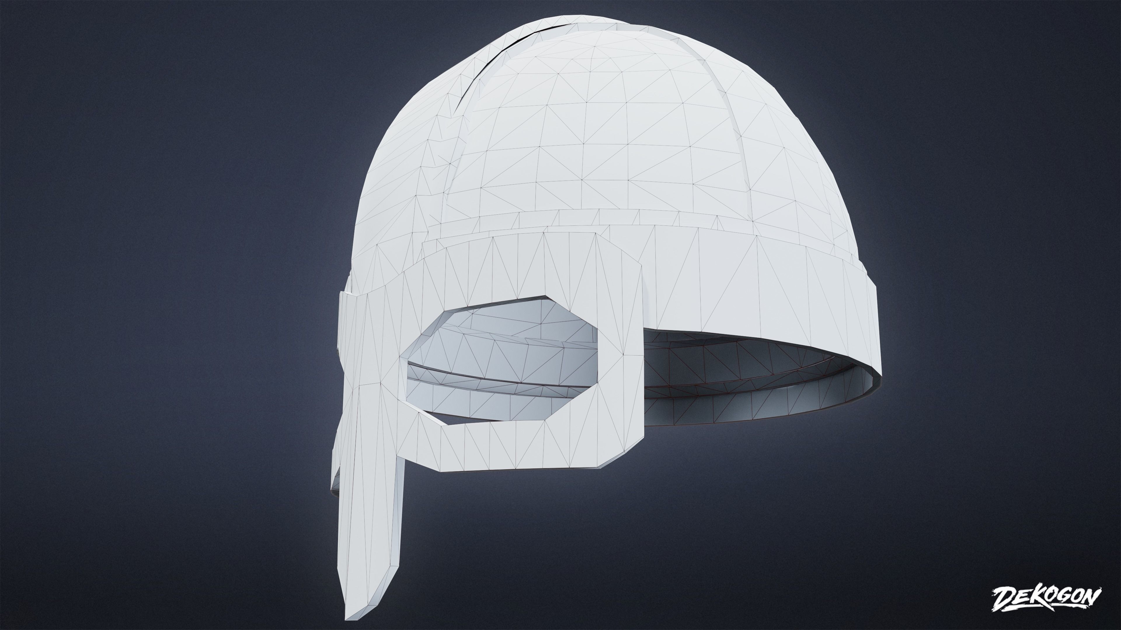 ANCIENT TREASURES - Helmet 01 - LOW POLY Low-poly 3D model_7