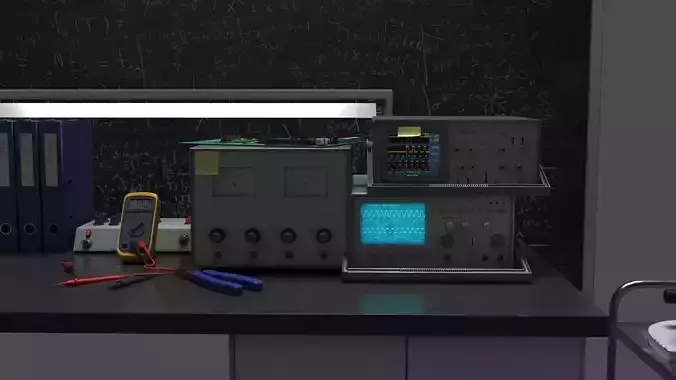 Lab Equipments game ready pbr model