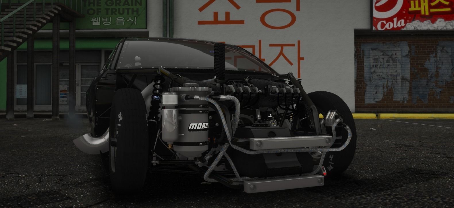 MUSTANG GT500 FIVEM AND BLEND FILE INSANE DETAIL LOW POLY  Low-poly 3D model_7