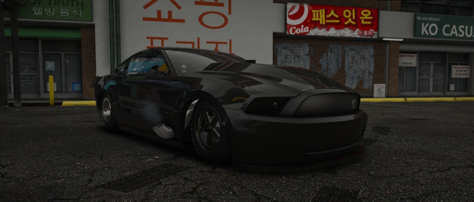 MUSTANG GT500 FIVEM AND BLEND FILE INSANE DETAIL LOW POLY  Low-poly 3D model_1