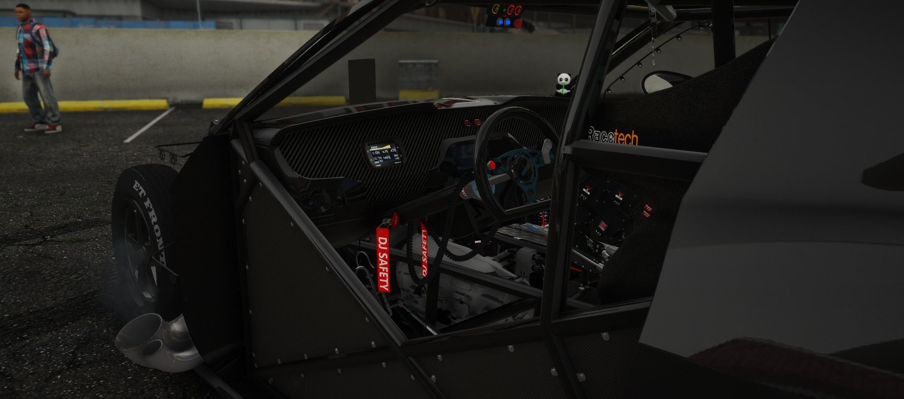 MUSTANG GT500 FIVEM AND BLEND FILE INSANE DETAIL LOW POLY  Low-poly 3D model_9