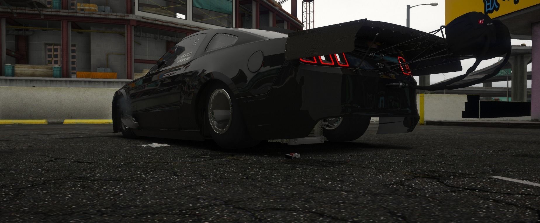 MUSTANG GT500 FIVEM AND BLEND FILE INSANE DETAIL LOW POLY  Low-poly 3D model_4