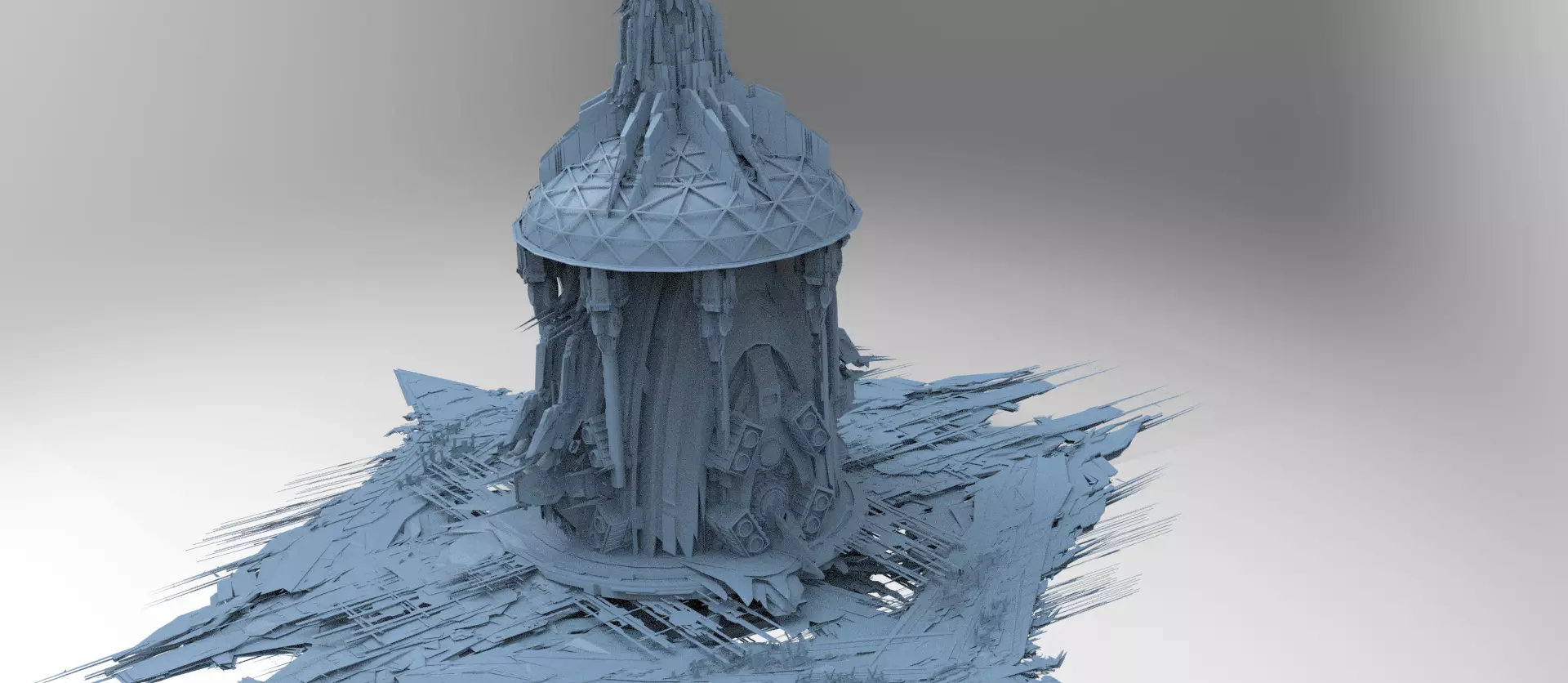 Scorpion Spector arena dome 3D model_0