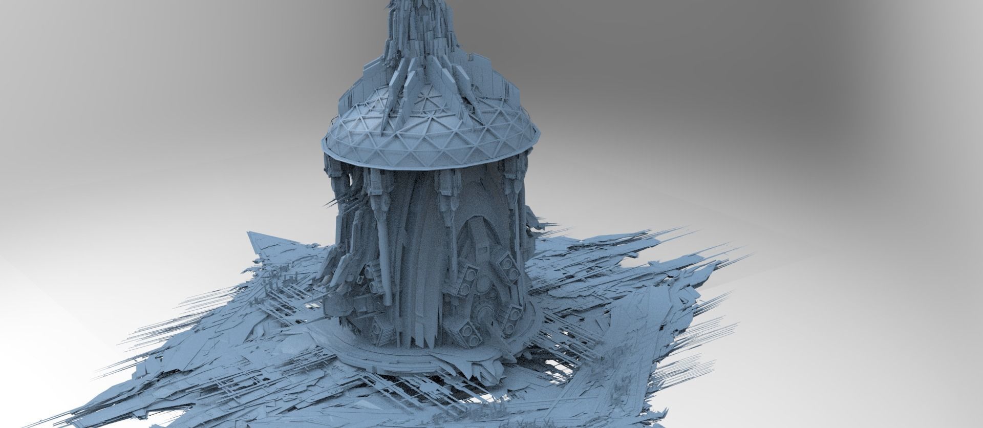 Scorpion Spector arena dome 3D model_1